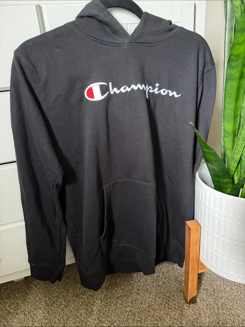Nike and Champion Black Youth Pullover Hoodies